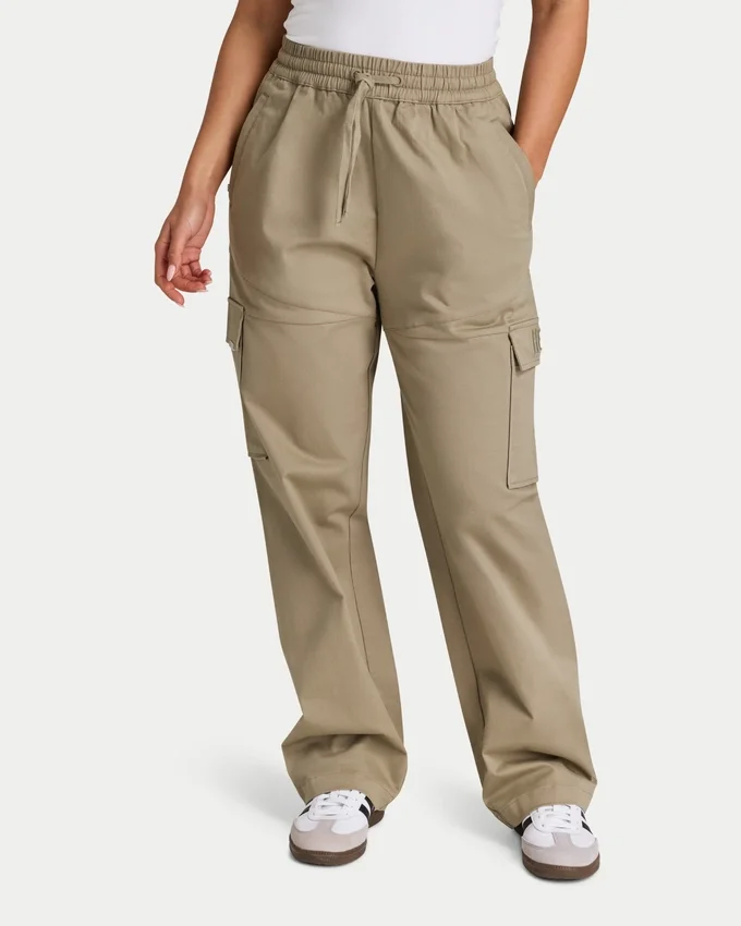 Pantalones cargo para mujer – gris verdoso Pantalones cargo para mujer – gris verdoso