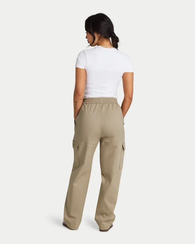 Pantalones cargo para mujer – gris verdoso Pantalones cargo para mujer – gris verdoso