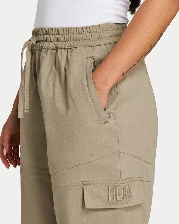 Pantalones cargo para mujer – gris verdoso Pantalones cargo para mujer – gris verdoso