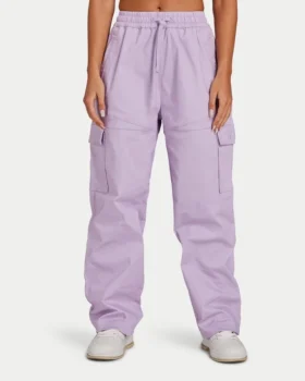 Pantalones cargo para mujer – lila primaveral