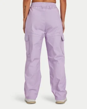 Pantalones cargo para mujer – lila primaveral