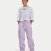 Pantalones cargo para mujer – lila primaveral Pantalones cargo para mujer – lila primaveral