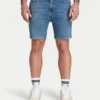 Pantalones cortos de corte ajustado para hombre – azul medio Pantalones cortos de corte ajustado para hombre – azul medio
