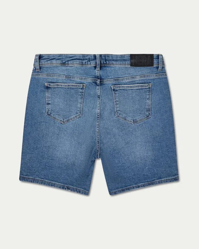 Pantalones cortos de corte ajustado para hombre – azul medio Pantalones cortos de corte ajustado para hombre – azul medio