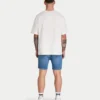 Pantalones cortos de corte ajustado para hombre – azul medio Pantalones cortos de corte ajustado para hombre – azul medio
