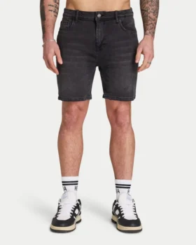 Pantalones cortos de corte ajustado para hombre – gris
