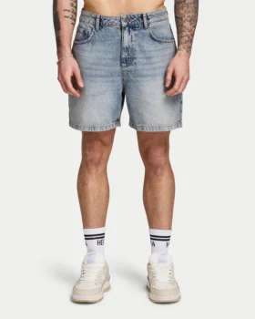 Pantalones cortos de denim holgados para hombre