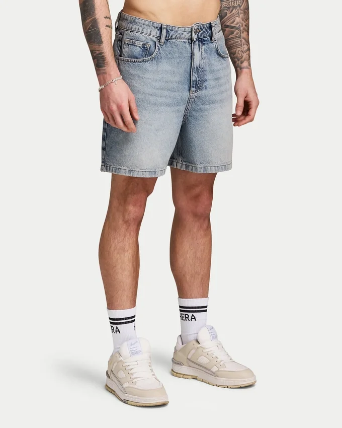 Pantalones cortos de denim holgados para hombre Pantalones cortos de denim holgados para hombre
