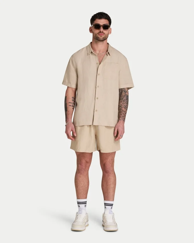 Pantalones cortos de lino para hombre Pantalones cortos de lino para hombre