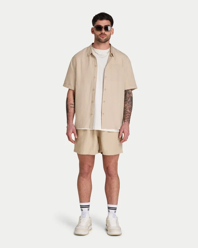 Pantalones cortos de lino para hombre Pantalones cortos de lino para hombre