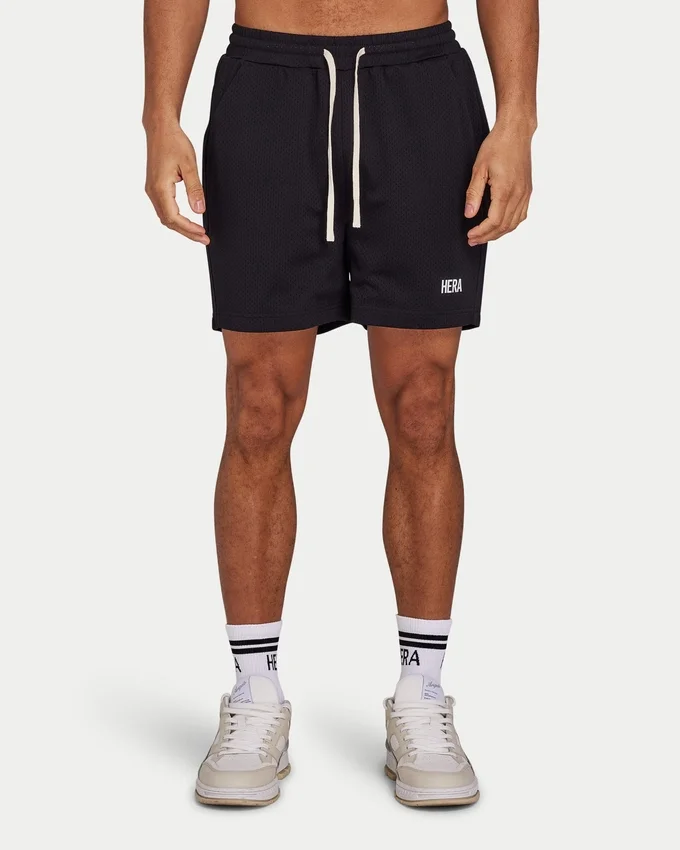 Pantalones cortos de malla para hombre – negro Pantalones cortos de malla para hombre – negro