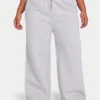 Pantalones de chándal de corte ancho para mujer – gris jaspeado Pantalones de chándal de corte ancho para mujer – gris jaspeado
