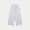 Pantalones de chándal de corte ancho para mujer – gris jaspeado Pantalones de chándal de corte ancho para mujer – gris jaspeado