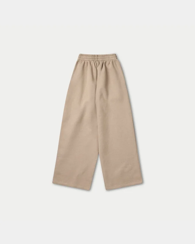 Pantalones de chándal de pierna ancha para mujer – moca Pantalones de chándal de pierna ancha para mujer – moca