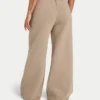 Pantalones de chándal de pierna ancha para mujer – moca Pantalones de chándal de pierna ancha para mujer – moca