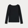 Partes de arriba de manga larga «Dual Wear» de la colección Essentials para mujer – negro Partes de arriba de manga larga «Dual Wear» de la colección Essentials para mujer – negro