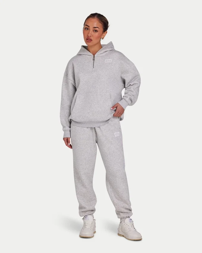 Sudadera con capucha «Collective» para mujer – gris jaspeado Sudadera con capucha «Collective» para mujer – gris jaspeado