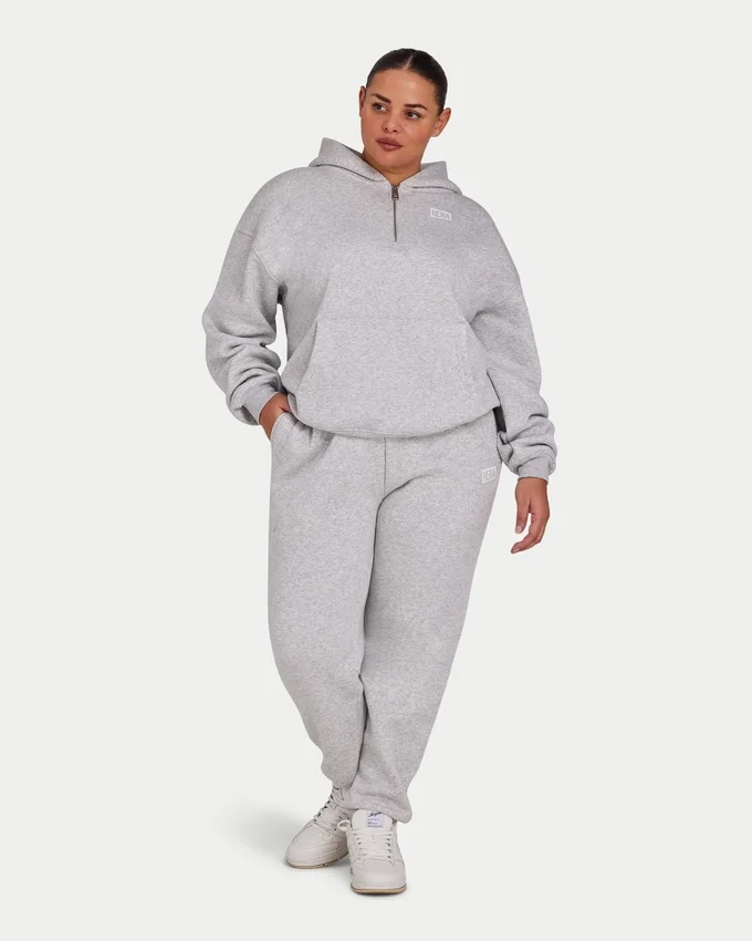 Sudadera con capucha «Collective» para mujer – gris jaspeado Sudadera con capucha «Collective» para mujer – gris jaspeado
