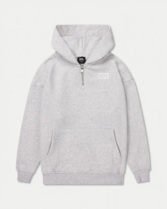 Sudadera con capucha «Collective» para mujer – gris jaspeado Sudadera con capucha «Collective» para mujer – gris jaspeado