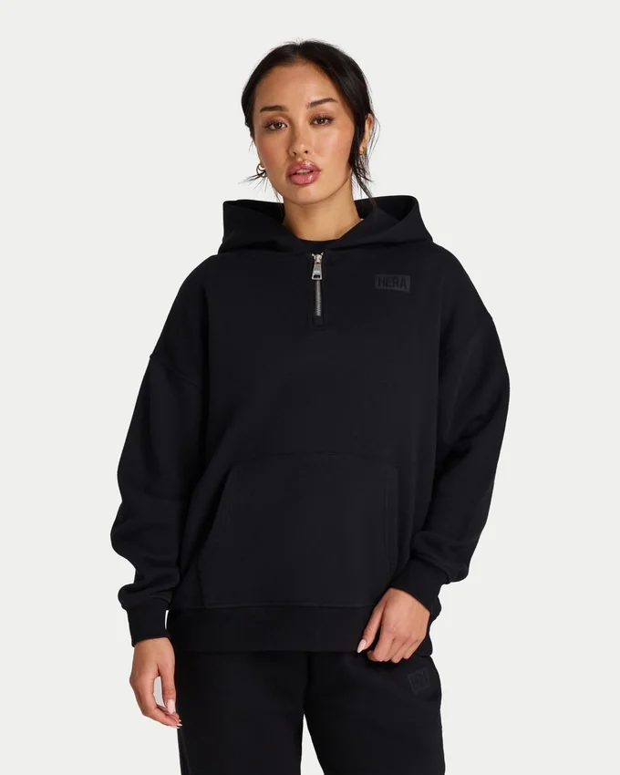 Sudadera con capucha «Collective» para mujer – negra Sudadera con capucha «Collective» para mujer – negra