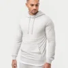 Sudadera con capucha de corte entallado para hombre – gris jaspeado Sudadera con capucha de corte entallado para hombre – gris jaspeado
