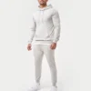 Sudadera con capucha de corte entallado para hombre – gris jaspeado Sudadera con capucha de corte entallado para hombre – gris jaspeado