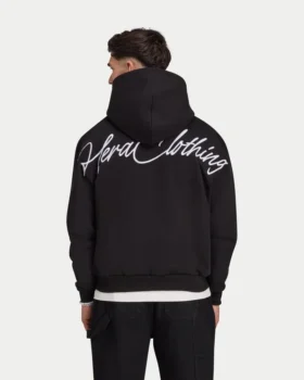 Sudadera con capucha de peso grueso y letras para hombre
