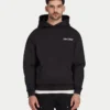 Sudadera con capucha de peso grueso y letras para hombre