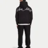 Sudadera con capucha de peso grueso y letras para hombre