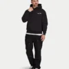 Sudadera con capucha de peso grueso y letras para hombre