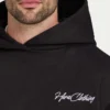 Sudadera con capucha de peso grueso y letras para hombre