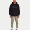 Sudadera con capucha Label para hombre – negra