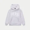 Sudadera con capucha oversize 365 para mujer – gris jaspeado