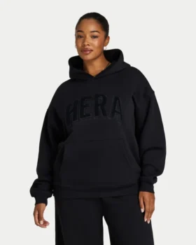 Sudadera con capucha oversize 365 para mujer – negra