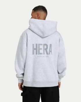 sudadera con capucha oversize bsica para hombre gris jaspeado 2 280x350 - Sudadera con capucha oversize b&aacute;sica para hombre - gris jaspeado