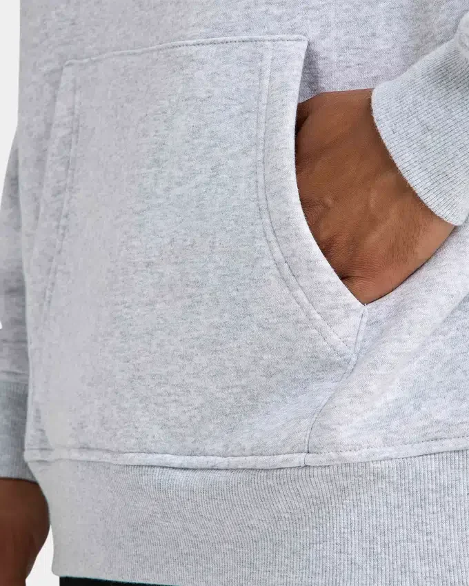 Sudadera con capucha oversize básica para hombre – gris jaspeado Sudadera con capucha oversize básica para hombre – gris jaspeado