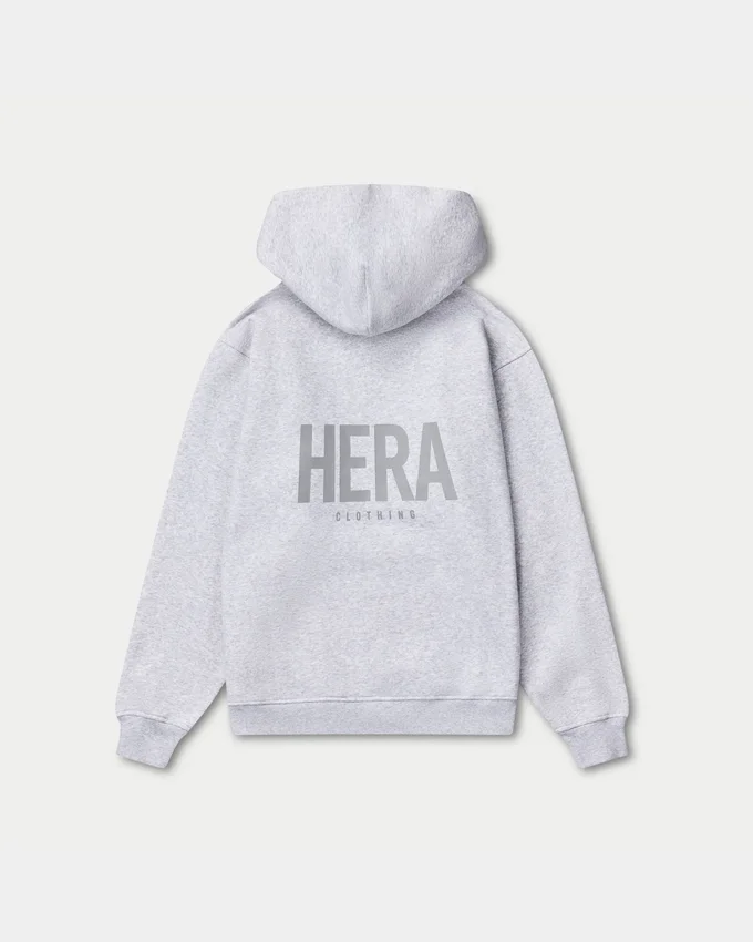 Sudadera con capucha oversize básica para hombre – gris jaspeado Sudadera con capucha oversize básica para hombre – gris jaspeado