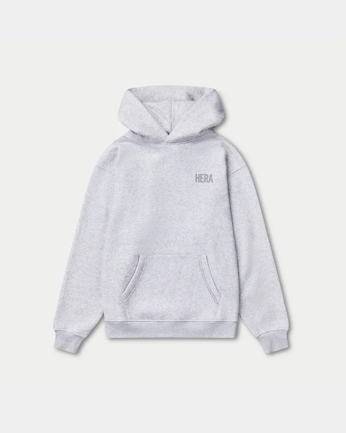 Sudadera con capucha oversize básica para hombre – gris jaspeado Sudadera con capucha oversize básica para hombre – gris jaspeado