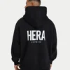 Sudadera con capucha oversize básica para hombre – negra