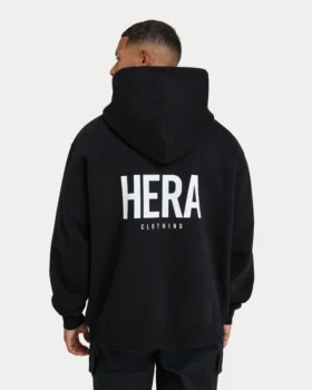 Sudadera con capucha oversize básica para hombre – negra