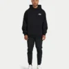 Sudadera con capucha oversize básica para hombre – negra