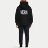 Sudadera con capucha oversize básica para hombre – negra