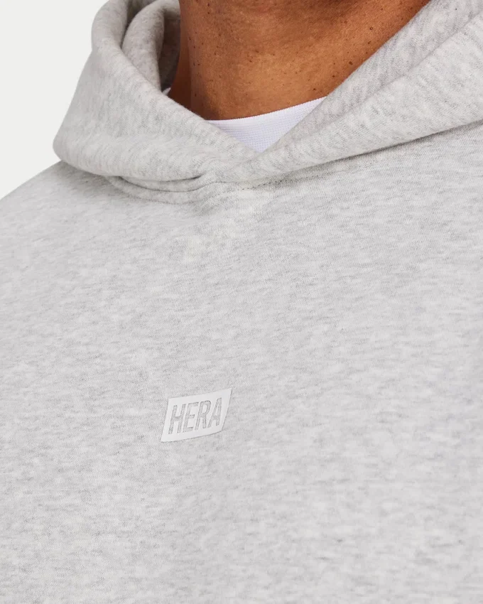 Sudadera con capucha oversize «Collective» para hombre – gris jaspeado Sudadera con capucha oversize «Collective» para hombre – gris jaspeado