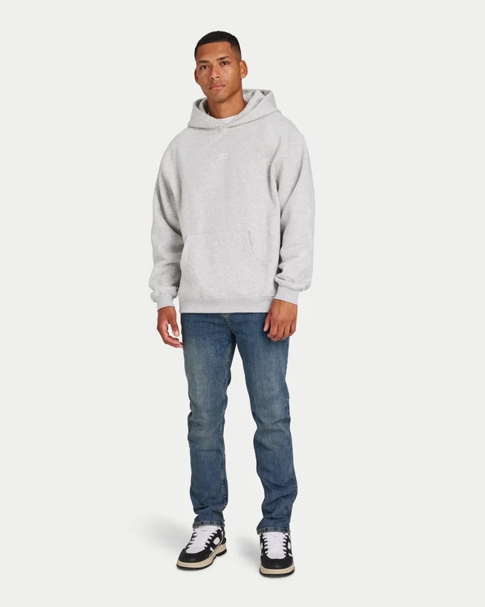 Sudadera con capucha oversize «Collective» para hombre – gris jaspeado Sudadera con capucha oversize «Collective» para hombre – gris jaspeado