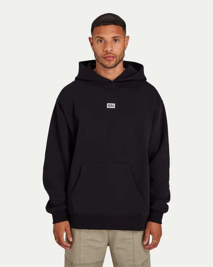 Sudadera con capucha oversize «Collective» para hombre – negra Sudadera con capucha oversize «Collective» para hombre – negra