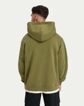 Sudadera con capucha oversize «Collective» para hombre – verde oliva