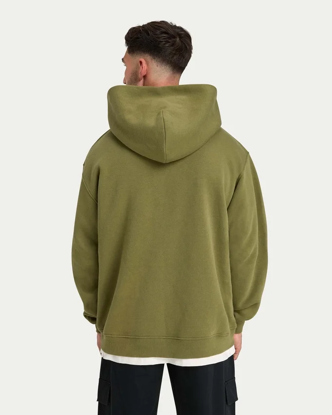 Sudadera con capucha oversize «Collective» para hombre – verde oliva Sudadera con capucha oversize «Collective» para hombre – verde oliva