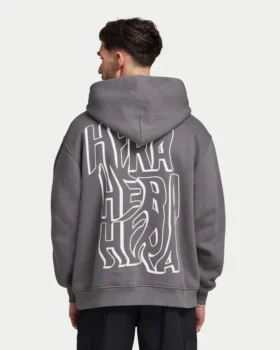 Sudadera con capucha oversize de hombre con estampado de grafitis