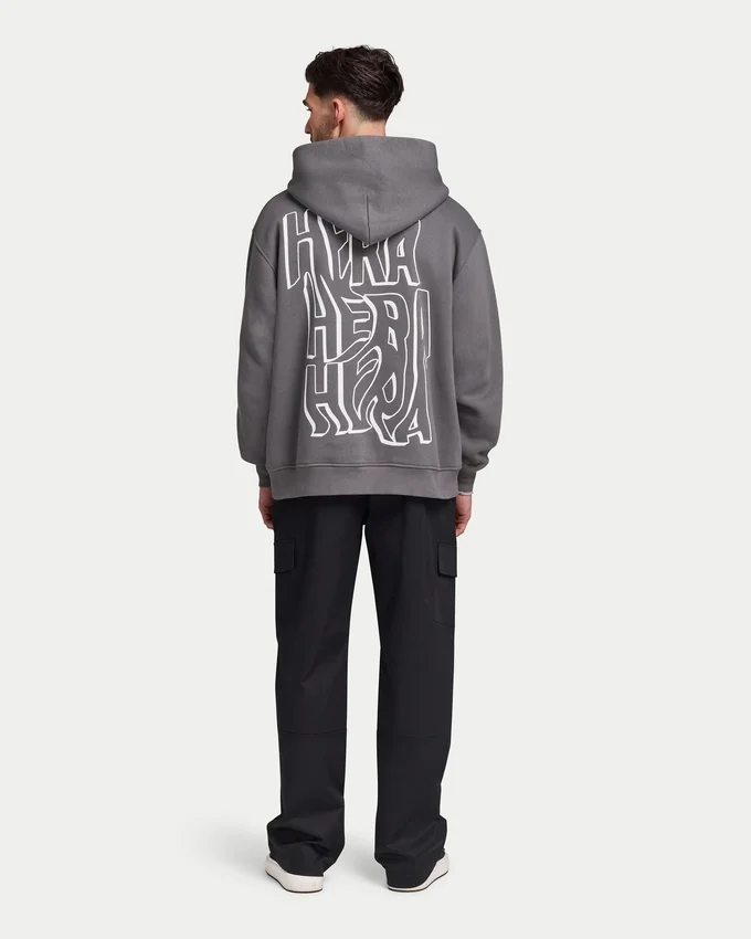 Sudadera con capucha oversize de hombre con estampado de grafitis Sudadera con capucha oversize de hombre con estampado de grafitis
