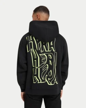 Sudadera con capucha oversize para hombre «Graffiti» – negra